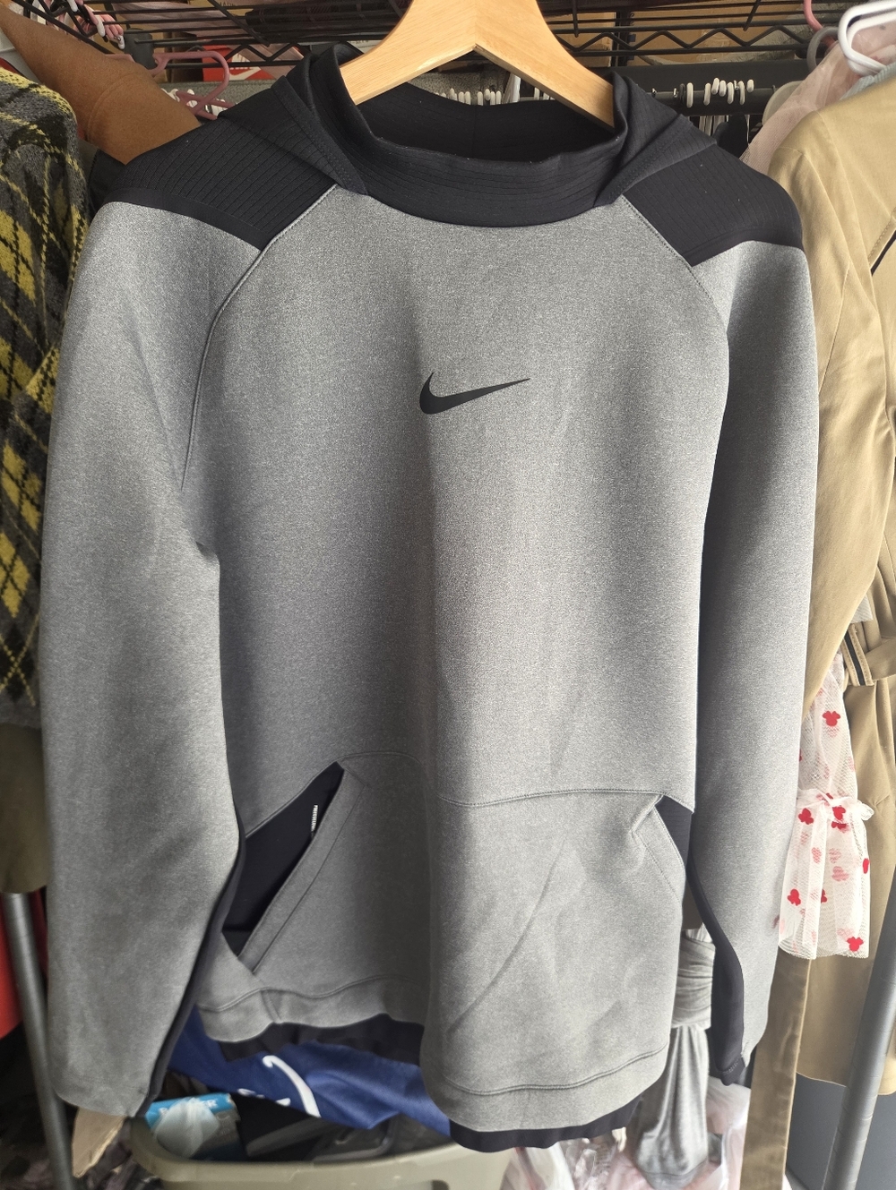 Nike Black & Gray Dri-FIT Athletic Pullover